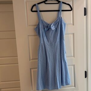 Draper James Blue and White Checkered Mini Dress